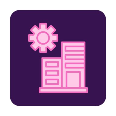 Bakım daireleri simge vektör illüstrasyonu 