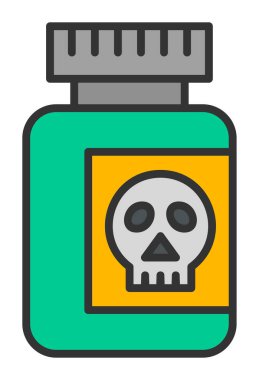 Zehir. Web simgesi basit illüstrasyon 