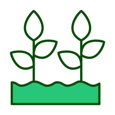 Büyüyen Bitkiler web simgesi, vektör illüstrasyonu 