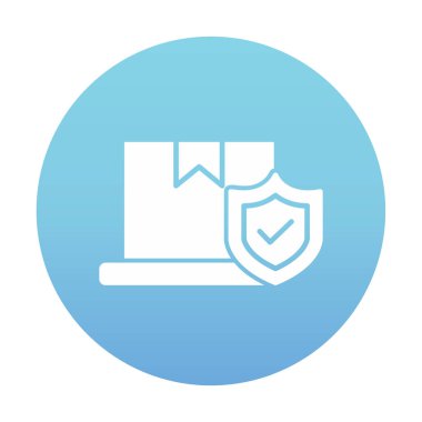 İşaretleme simgesi, vektör illüstrasyonlu kutu 