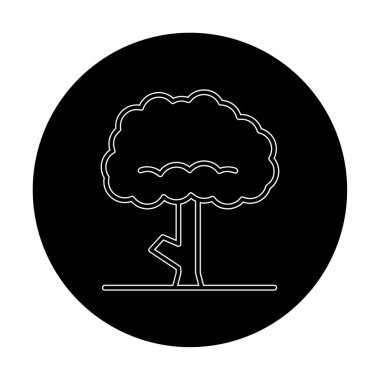 ağaç web simge vektör çizim