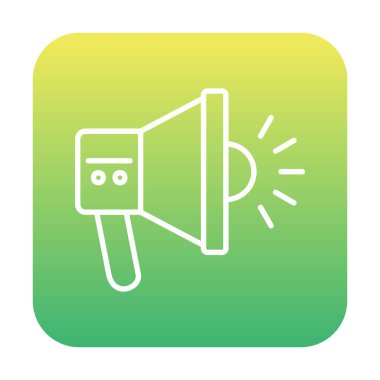 megafon simgesi vektörü web ve mobil tasarımınız için beyaz arkaplanda izole edilmiş, megafon logosu konsepti 