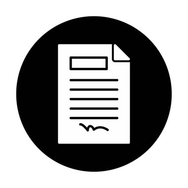 contract icon, vector illustration simple design