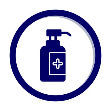 Dezenfektan şişesi ikonu. vektör illüstrasyonu 