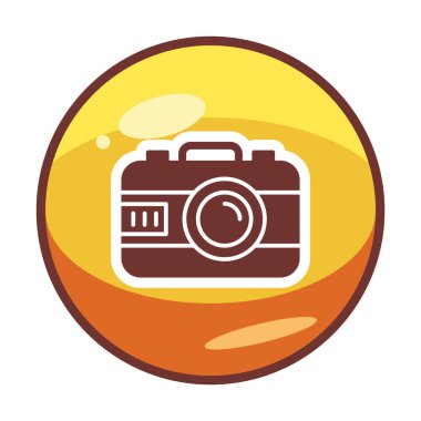 fotoğraf makinesi simgesi, vektör illüstrasyonu 