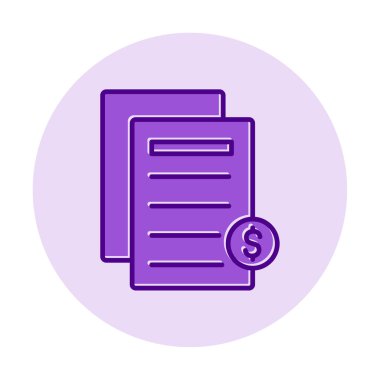 Bill düz simgesi, vektör illüstrasyonu