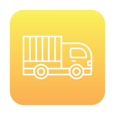 dağıtım kamyonu simgesi, vektör illüstrasyonu