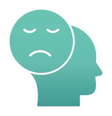 düz Üzüntü simgesi vektör çizimi tasarımı