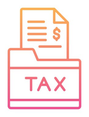 Vergi Dizini web simgesi, vektör illüstrasyonu