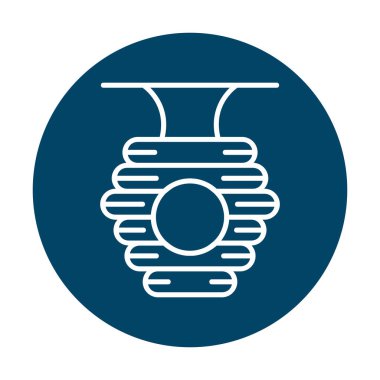 Arı kovanı simgesi vektör illüstrasyonu