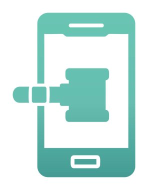 akıllı telefon simgesi, vektör illüstrasyonu basit tasarım