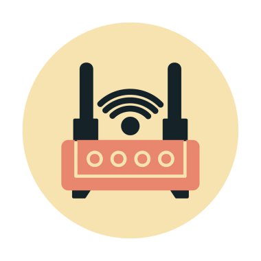  Wi-fi yönlendirici vektör illüstrasyonu