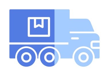 kamyon simgesi, vektör illüstrasyonu