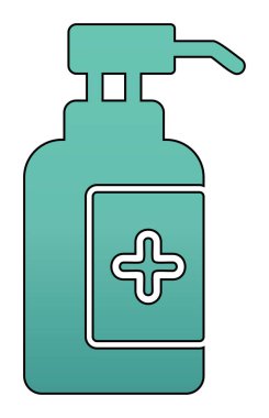 Dezenfektan şişesi ikonu. vektör illüstrasyonu 