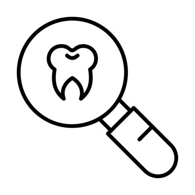 Diş kontrolü vektörü düz renk simgesi            