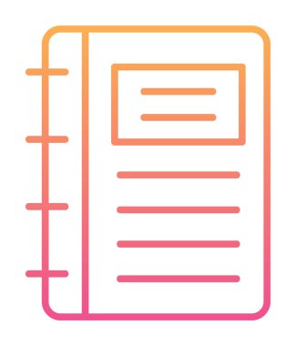 Not defteri web simge vektör çizim