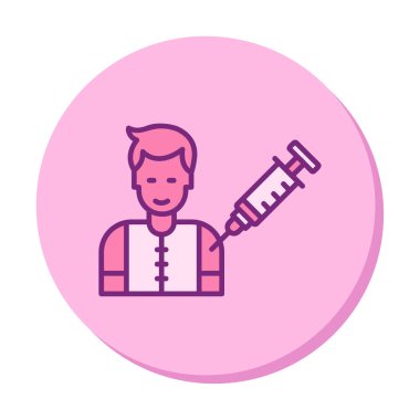 Aşılama web simgesi, vektör illüstrasyonu