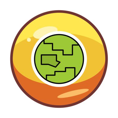 earth icon, vector illustration simple design