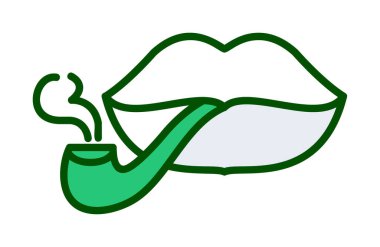 Smoking simgesinin vektör simgesi tasarımı