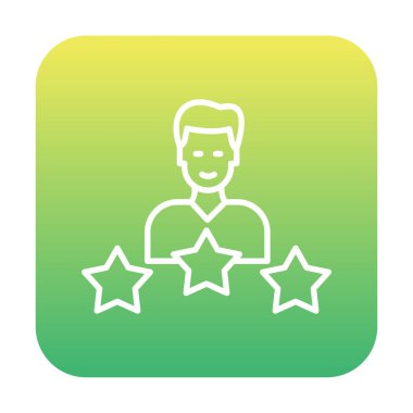 Yıldız simgesi, vektör illüstrasyon tasarımı olan kişi