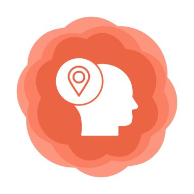 Vektör çizimi. konum düz simge. harita navigasyonu