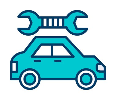 araba servisi, bakım vektörü illüstrasyon tasarımı 