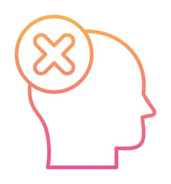 Yanlış vektör düz simgesi düşün 