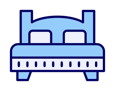 Yatak simgesinin vektör illüstrasyonu