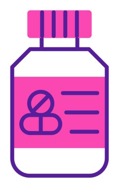 Hapları şişe simge vektör çizim   