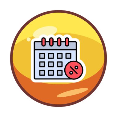 takvim simgesinin tasarımı basit illüstrasyon