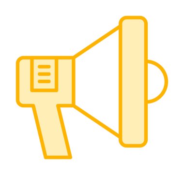 megafon simgesi vektörü web ve mobil tasarımınız için beyaz arkaplanda izole edilmiş, megafon logosu konsepti 