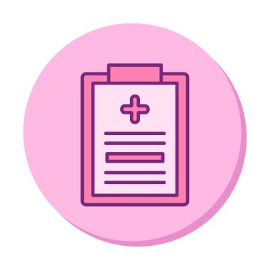 Tıbbi Kayıtlar ikonu. Basit resimleme                                 