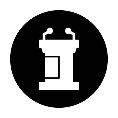 Podyum simgesinin vektör illüstrasyonu 