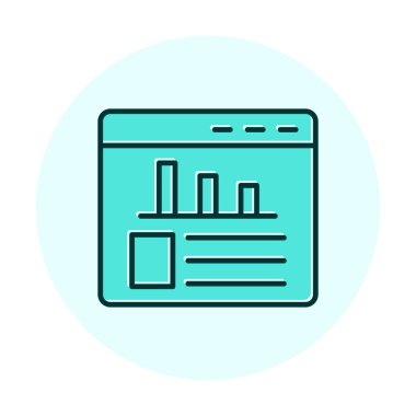 İstatistik simgesinin web vektör çizimi           