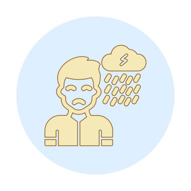 Depresyon konsepti vektör illüstrasyonu