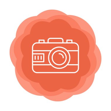 fotoğraf makinesi simgesi, vektör illüstrasyonu 