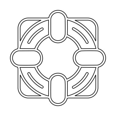 Bir cankurtaran simgesinin vektör illüstrasyonu