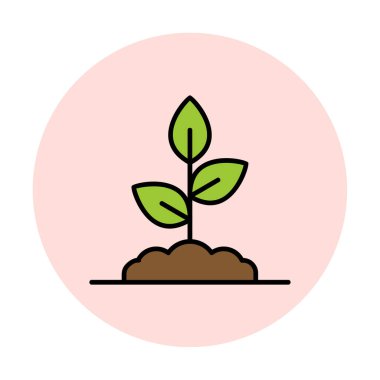 filizlenme simgesi, vektör illüstrasyonu  