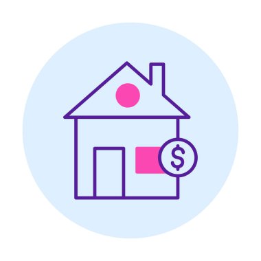 Emlak simgesi vektör illüstrasyon grafik şablonu 