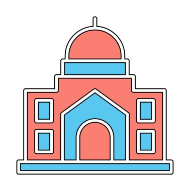 Cami bina simgesini, vektör çizim  