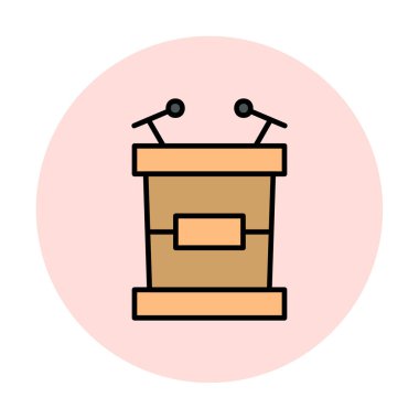 Modern Tribune simgesinin vektör çizimi                     