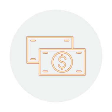 Nakit Dolar para simgesi, vektör illüstrasyonu 