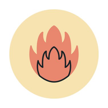 Ateş simgesi tasarımının vektör illüstrasyonu