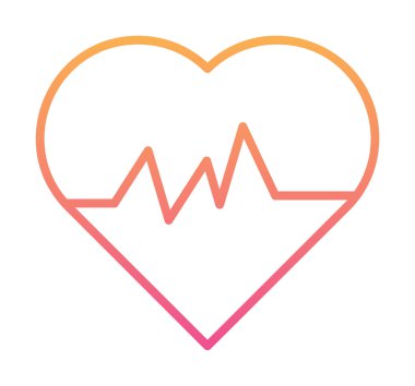 kalp atışı ikonu, vektör illüstrasyonu 