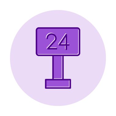 24 saat simge vektör çizim