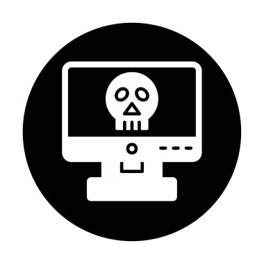 Bilgisayar korsanlığı simgesi, basit bir stil. vektör