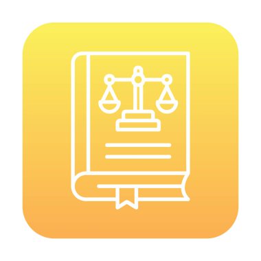 Hukuk kitabı. Web simgesi basit illüstrasyon 