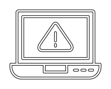 uyarı simgesi olan dizüstü bilgisayar 