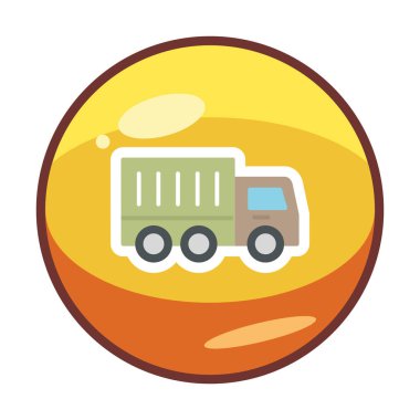 kamyon simgesi, vektör illüstrasyonu