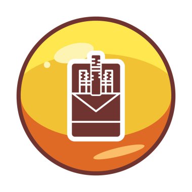 Sigara Paketi Simge Vektör Çizimi